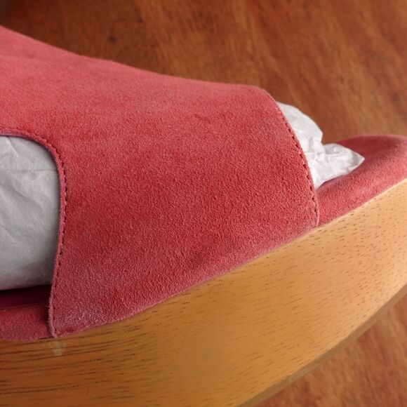 Charlotte Stone Pink Sandals with Wooden Platform - Picture 13 of 16